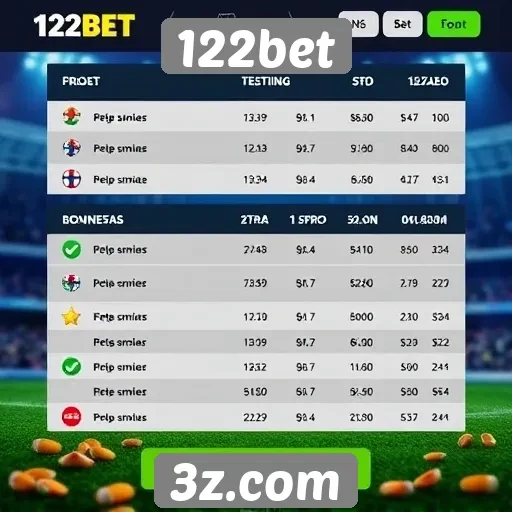 Comparativo de bonus oferecidos pela 122bet